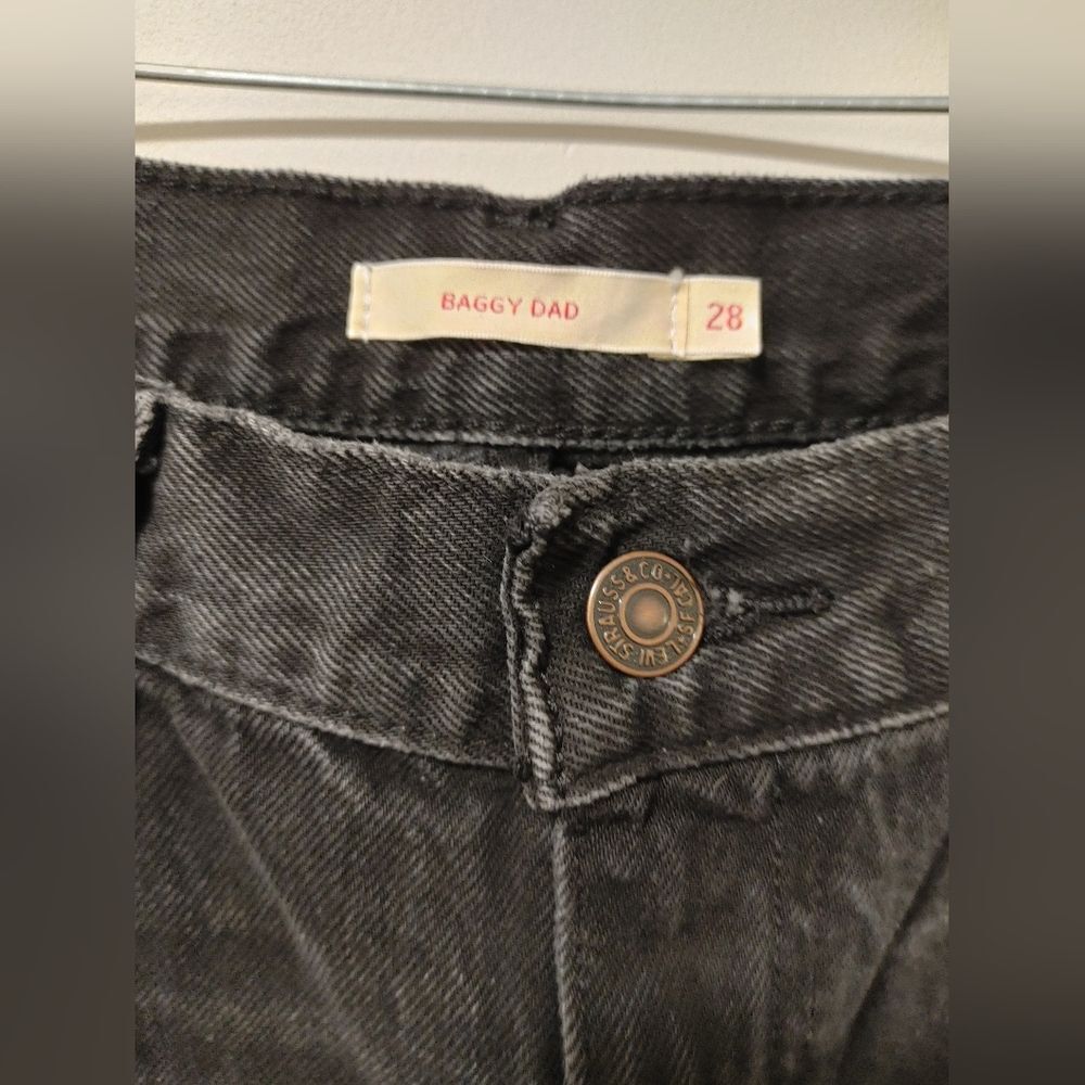 Levi's Baggy Dad Classic Black Jeans Women's Size 28 - Picture 3 of 9